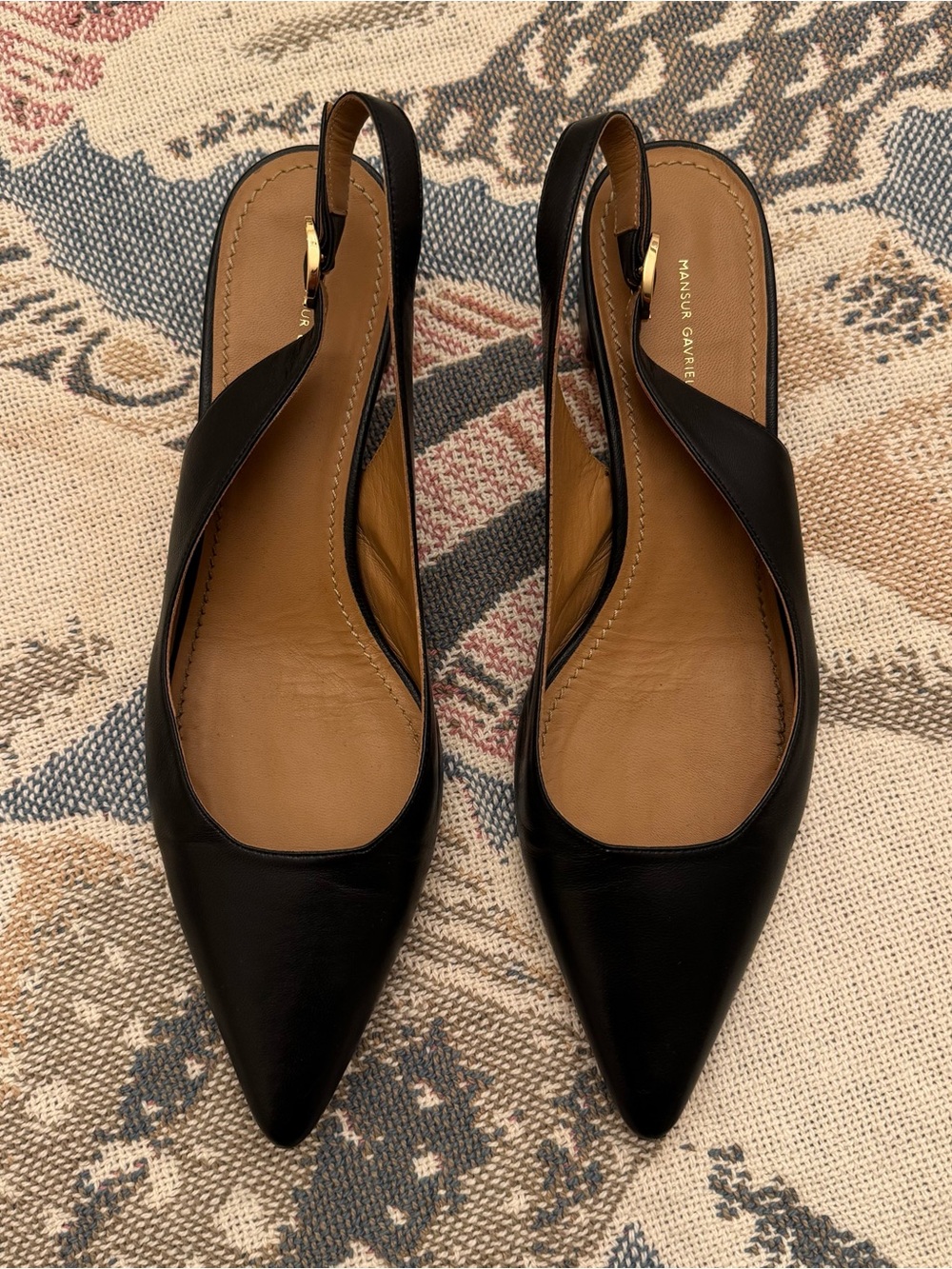 Mansur Gavriel The Go-To Slingback Pump in black lambskin - 38.5 - Picture 4 of 6